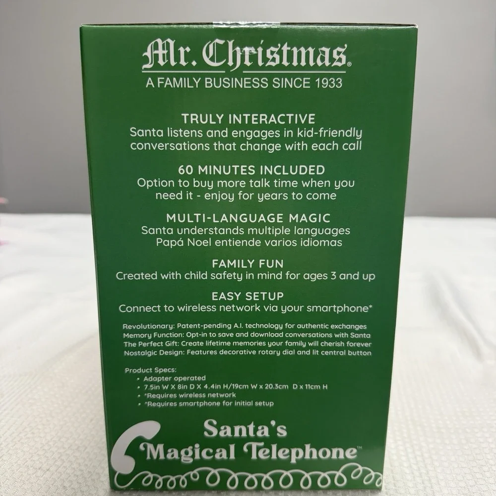 Mr Christmas Santas Interactive Magical Telephone Call Talk New In Box Toy‎